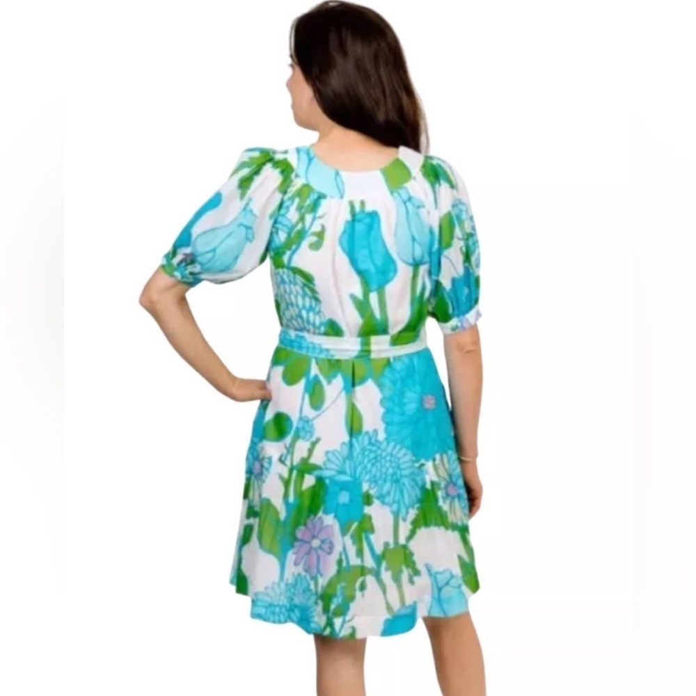 Olivia James The Label Anna Dress in Mod Floral Aqua XS - Picture 4 of 11